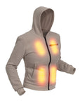 Felpa con cappuccio riscaldata - Donna | Dual Heating - Beige