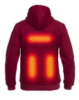 Felpa con cappuccio Riscaldata PRO - Uomo | Borgogna