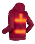Felpa con cappuccio riscaldata - Uomo | Dual Heating - Borgogna