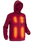 Felpa con cappuccio riscaldata - Uomo | Dual Heating - Borgogna