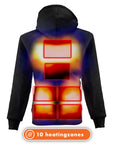 Felpa con cappuccio riscaldata - Donna | Dual Heating - Nero