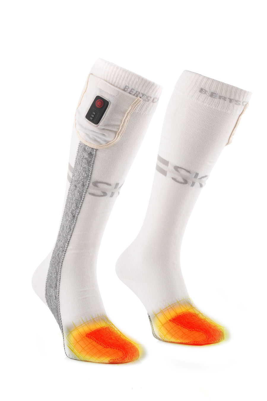 Calze Riscaldate - Aerowhite | Edizione Sport Invernali - USB-C | Sottili e Resistenti