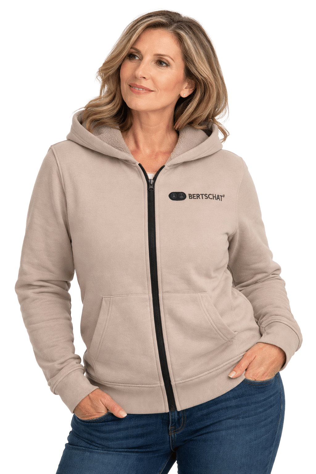Felpa con cappuccio riscaldata - Donna | Dual Heating - Beige