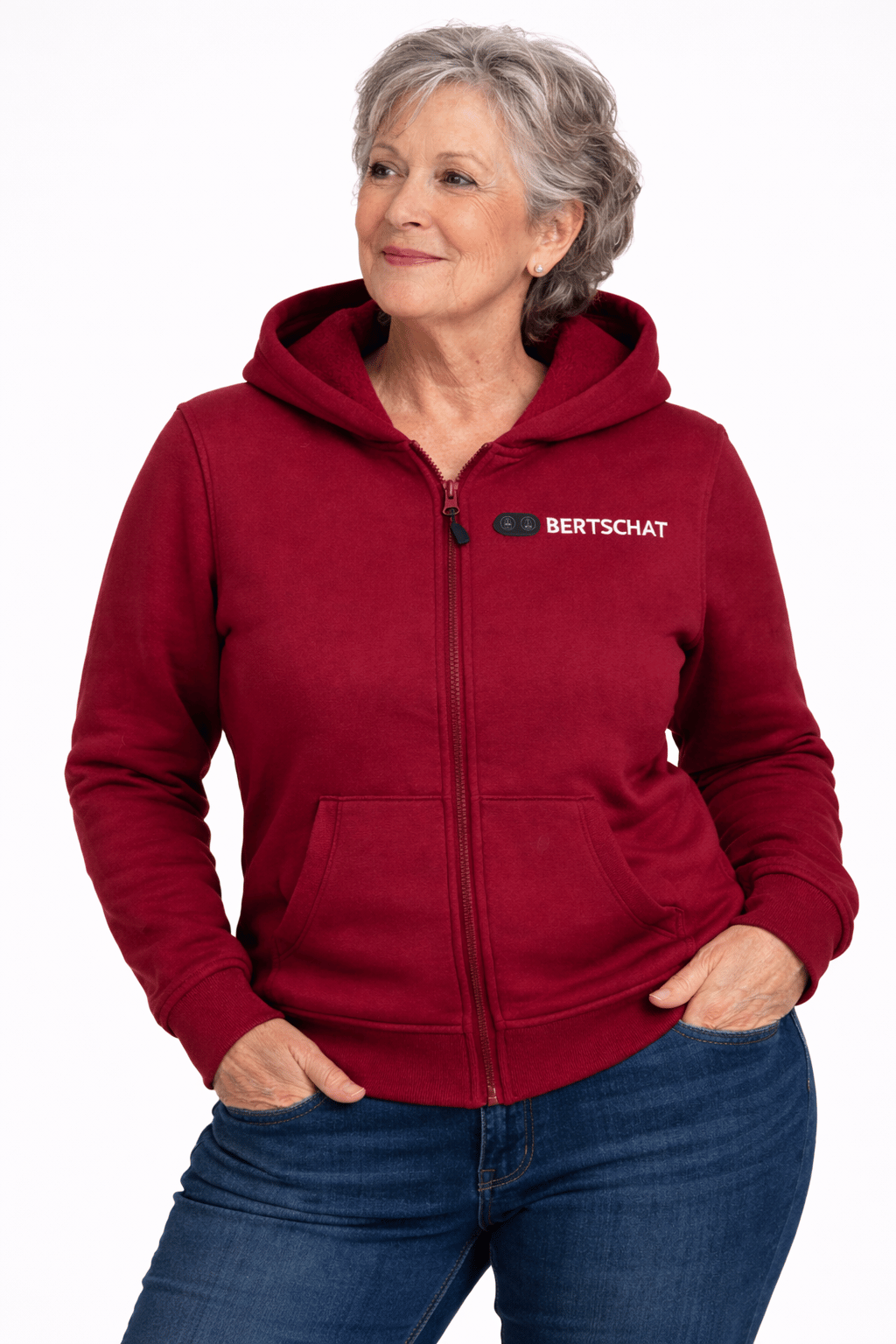 Felpa con cappuccio riscaldata - Donna | Dual Heating - Borgogna