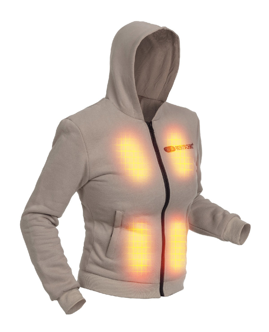Felpa con cappuccio riscaldata - Donna | Dual Heating - Beige