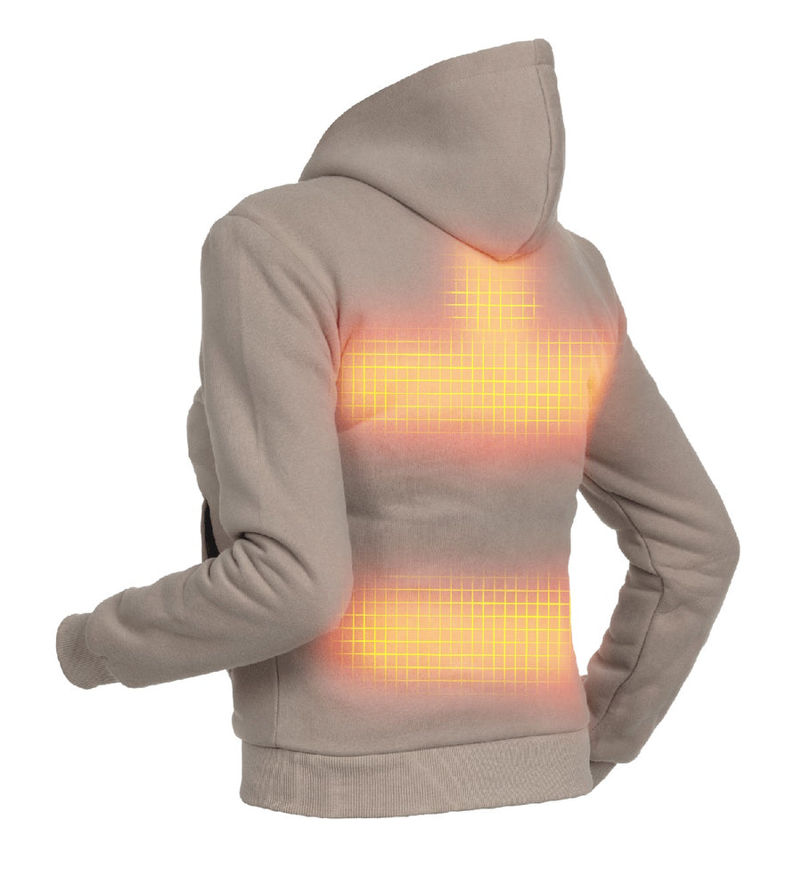 Felpa con cappuccio riscaldata - Donna | Dual Heating - Beige