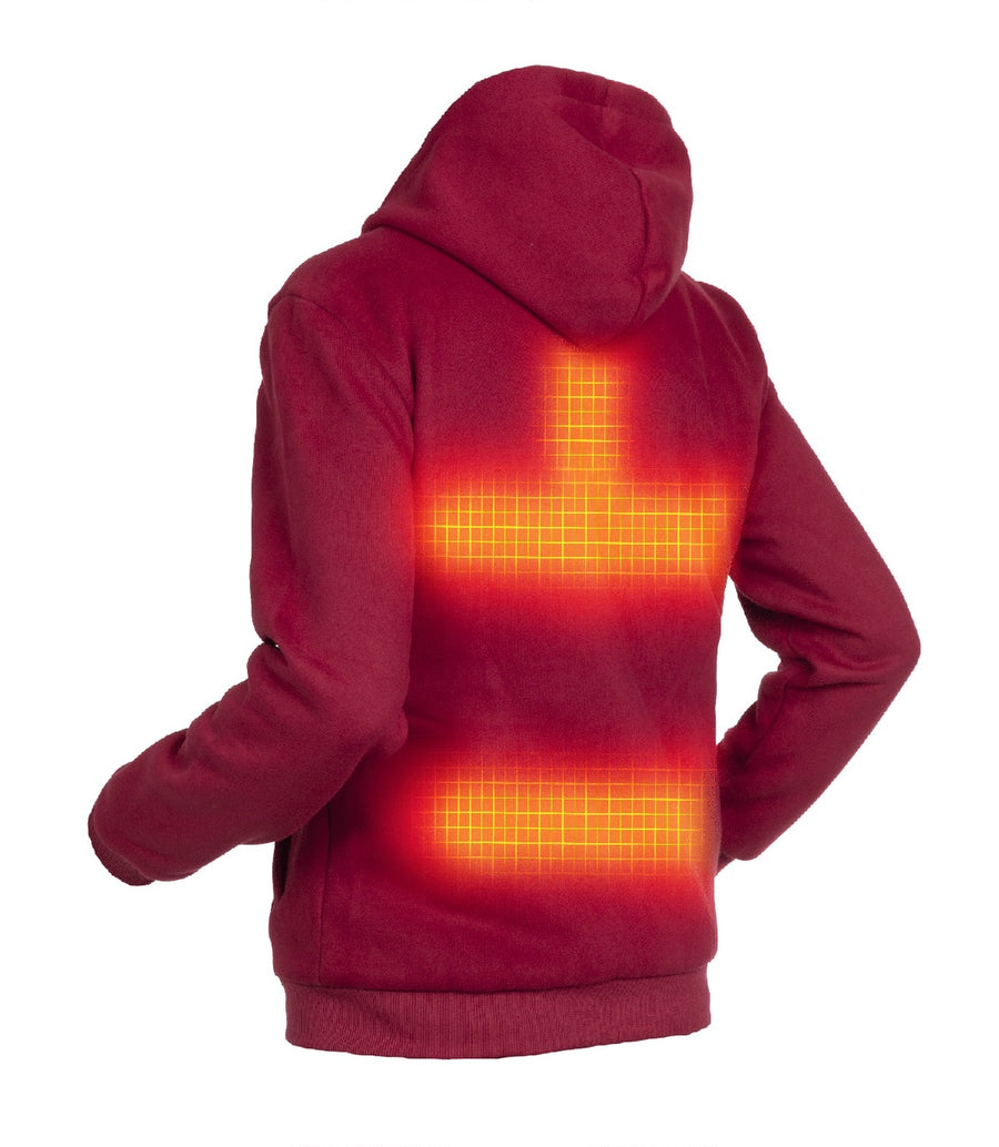 Felpa con cappuccio riscaldata - Uomo | Dual Heating - Borgogna