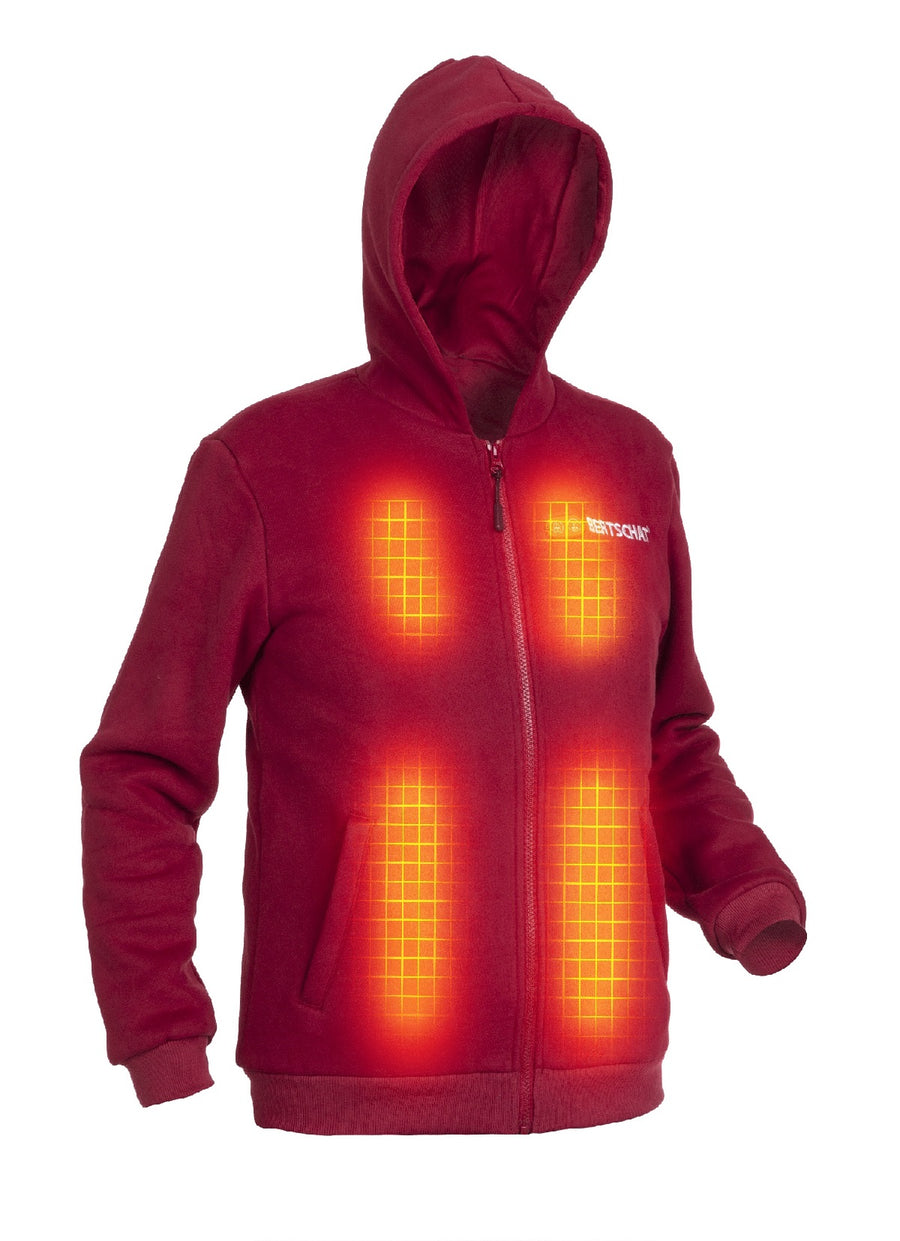 Felpa con cappuccio riscaldata - Uomo | Dual Heating - Borgogna