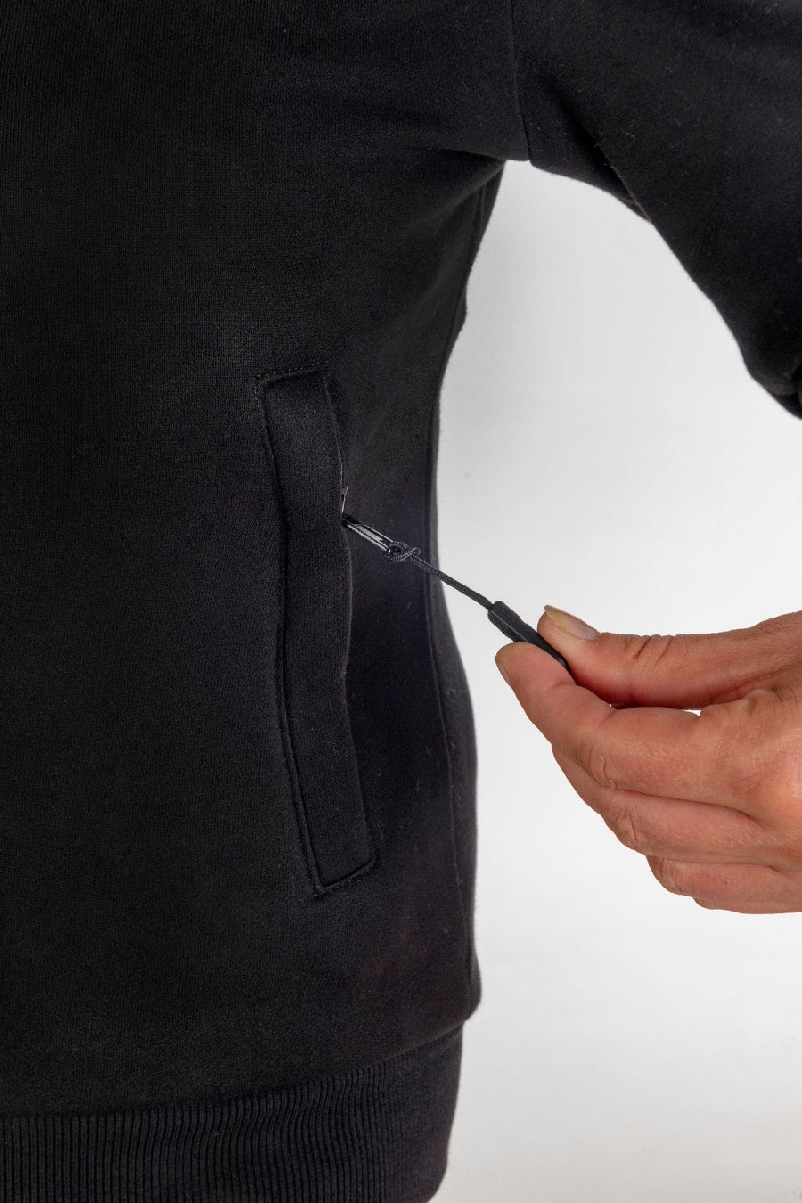 Felpa con cappuccio riscaldata - Donna | Dual Heating - Nero