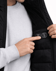 Gilet Imbottito Riscaldato da Uomo Nero – Dual Heating