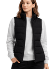 Gilet Imbottito Riscaldato da Donna Nero – Dual Heating