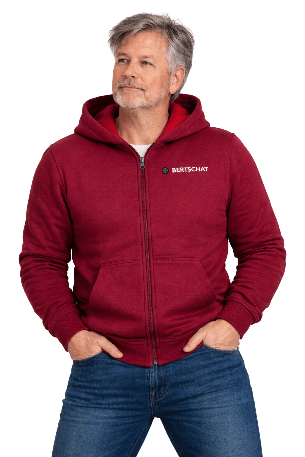 Felpa con cappuccio Riscaldata PRO - Uomo | Borgogna