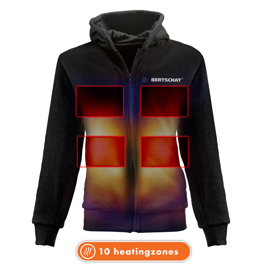 Felpa con cappuccio riscaldata - Donna | Dual Heating - Nero