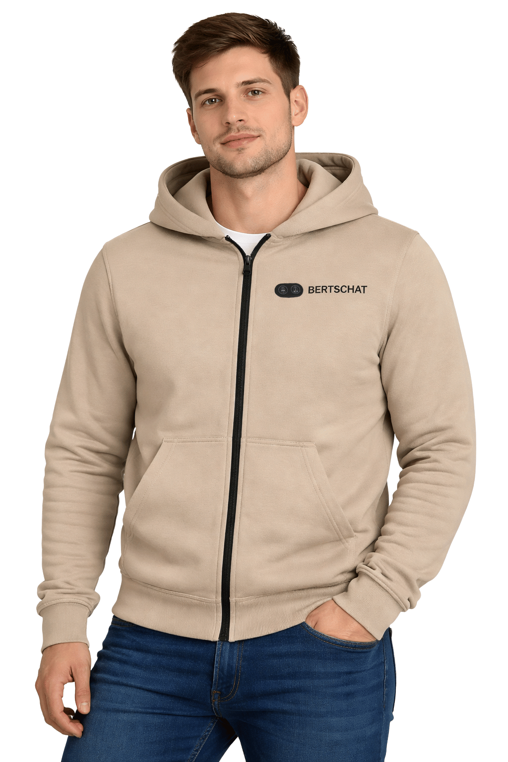 Felpa con cappuccio riscaldata - Uomo | Dual Heating - Beige