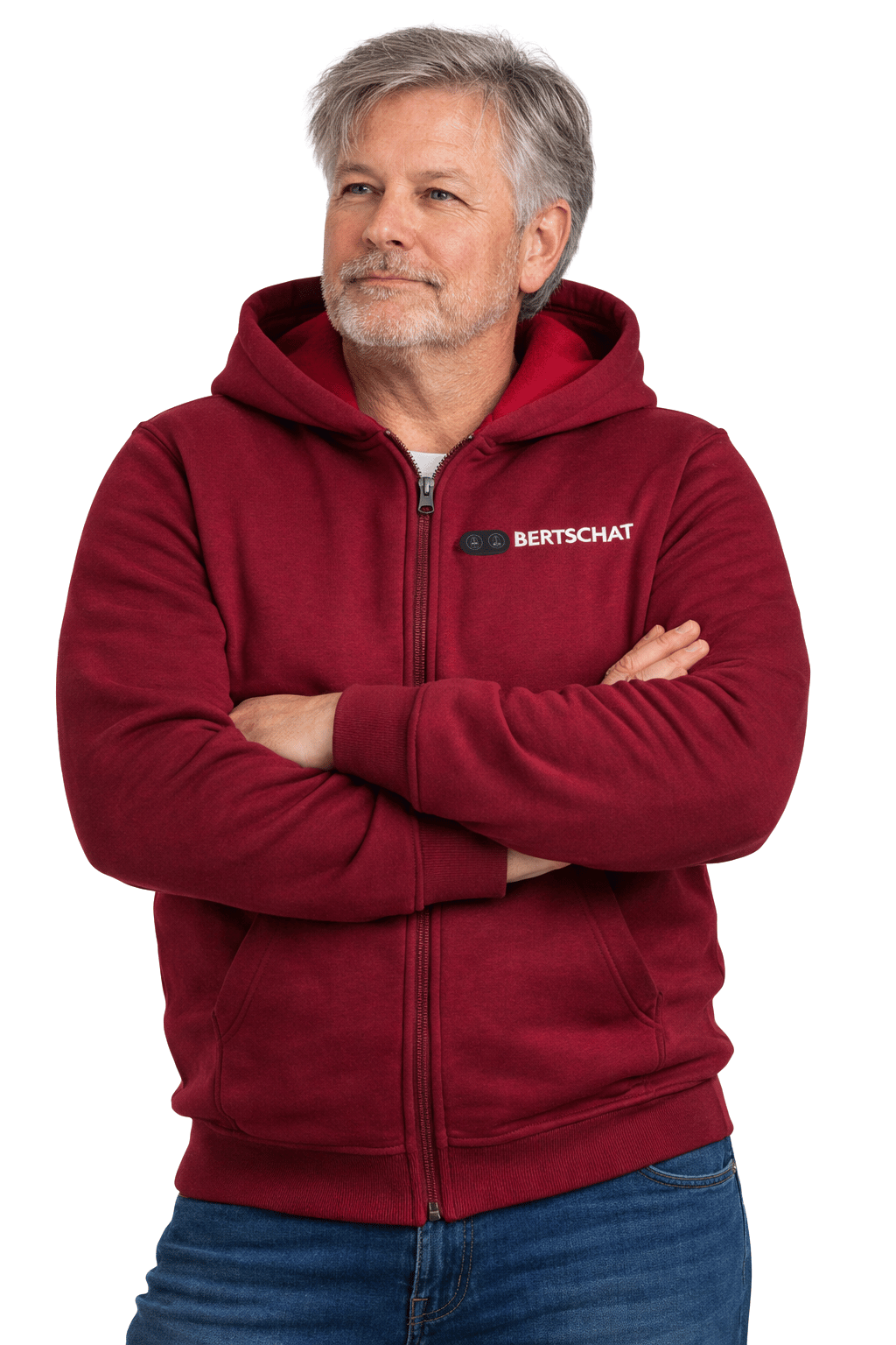 Felpa con cappuccio riscaldata - Uomo | Dual Heating - Borgogna