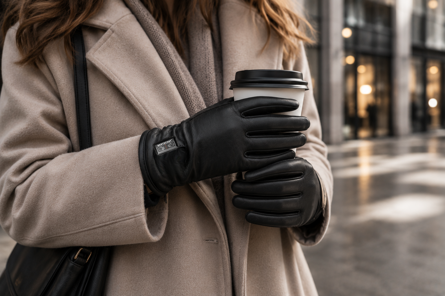 Guanti Riscaldati in Pelle da Donna – Dual Heating