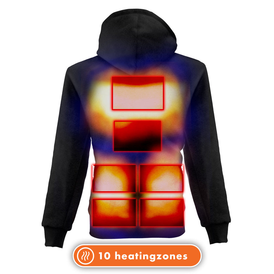 Felpa con cappuccio riscaldata - Donna | Dual Heating - Nero