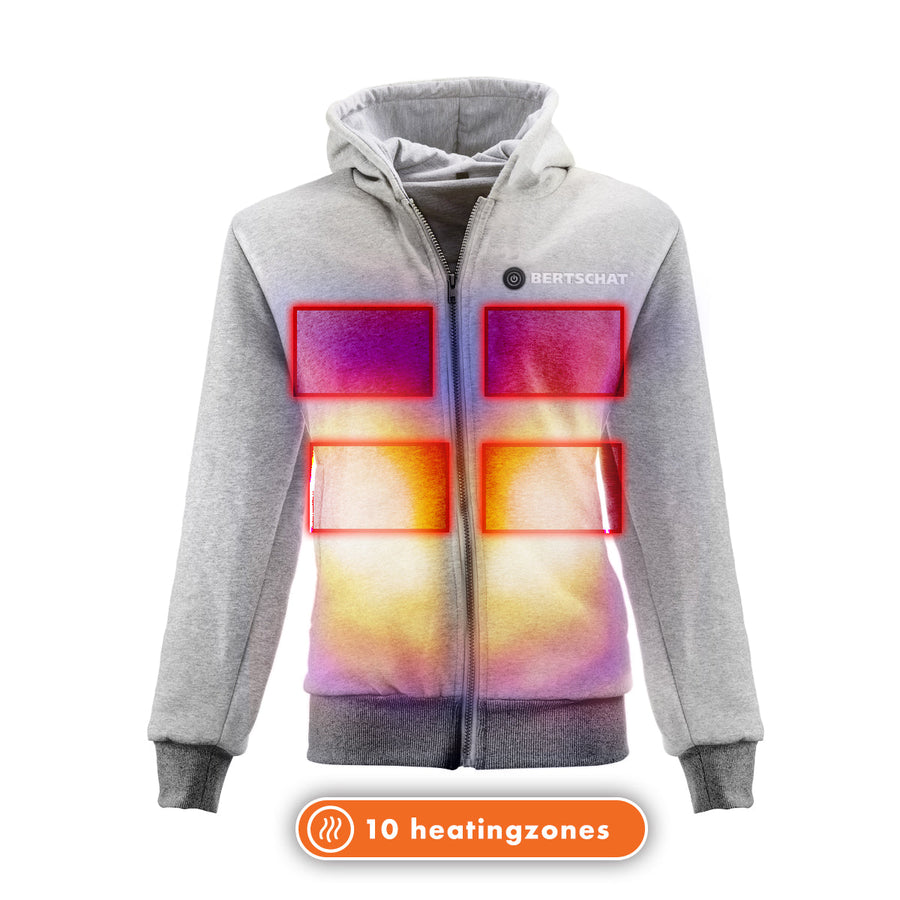 Felpa con cappuccio riscaldata - Uomo | Dual Heating - Grigio